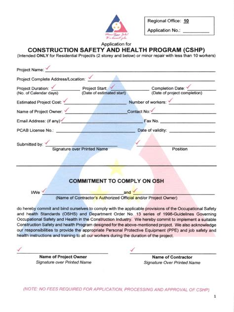 How to Apply for Approval of Construction Safety And Health.
